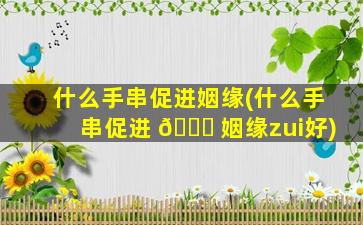 什么手串促进姻缘(什么手串促进 💐 姻缘zui
好)